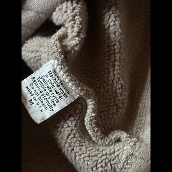 SET ACTIVE Sweater Medium Womens Brown Beige Half Zip Pockets Fleece Sweatshirt - Picture 7 of 8